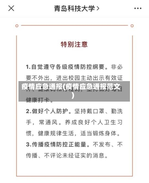 疫情应急通报(疫情应急通报范文)