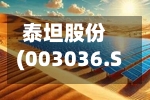 泰坦股份(003036.SZ)：公司高端电子布喷气织机尚处于研发阶段 未形成任何销售收入