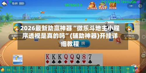 2026最新助赢神器“微乐斗地主小程序透视是真的吗”(辅助神器)开挂详细教程-第1张图片