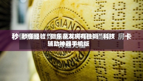 秒懂经验“微乐亲友房有挂吗”科技辅助神器手机版