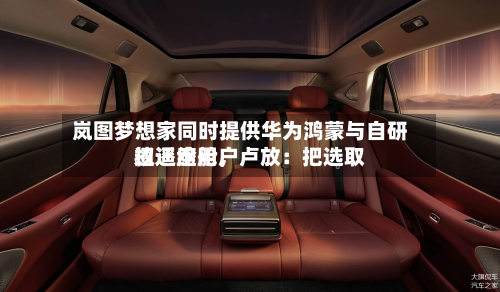 岚图梦想家同时提供华为鸿蒙与自研逍遥座舱，卢放：把选取权还给用户