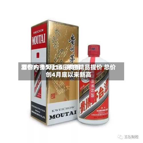 酒价内参5月16日费用发布：飞天上涨 i茅台精品提价 总价创4月底以来新高
