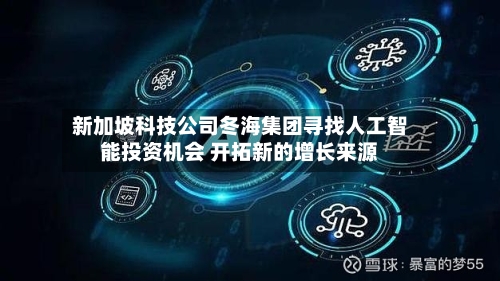 新加坡科技公司冬海集团寻找人工智能投资机会 开拓新的增长来源