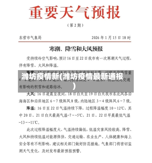 潍坊疫情新(潍坊疫情最新通报)