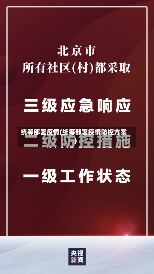 统筹部署疫情(统筹部署疫情防控方案)