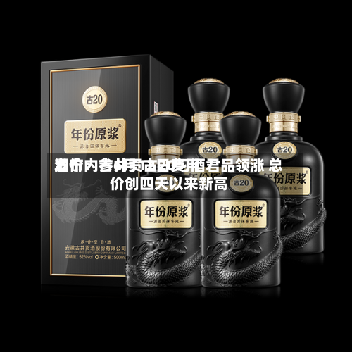 酒价内参6月12日费用发布：古井贡古20习酒君品领涨 总价创四天以来新高
