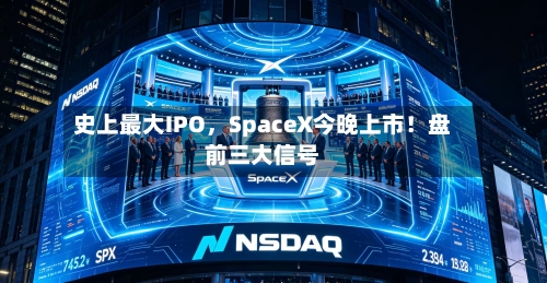 史上最大IPO，SpaceX今晚上市！盘前三大信号