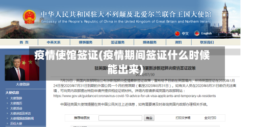 疫情使馆签证(疫情期间签证什么时候能出来)