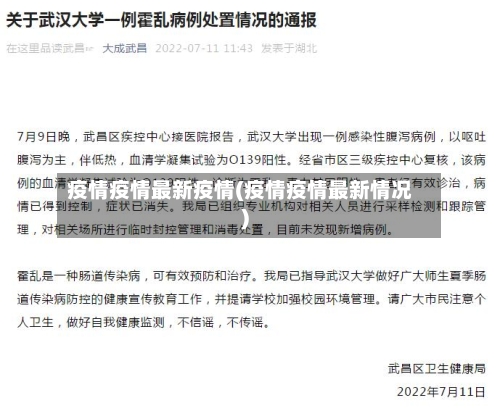 疫情疫情最新疫情(疫情疫情最新情况)