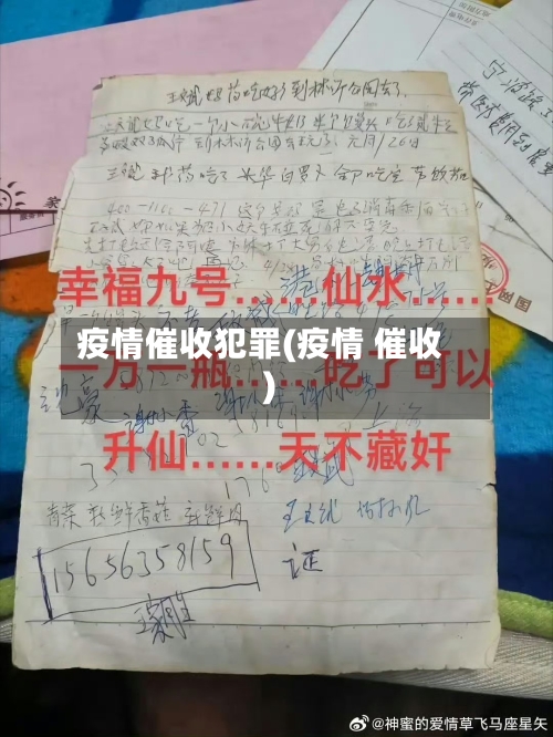 疫情催收犯罪(疫情 催收)
