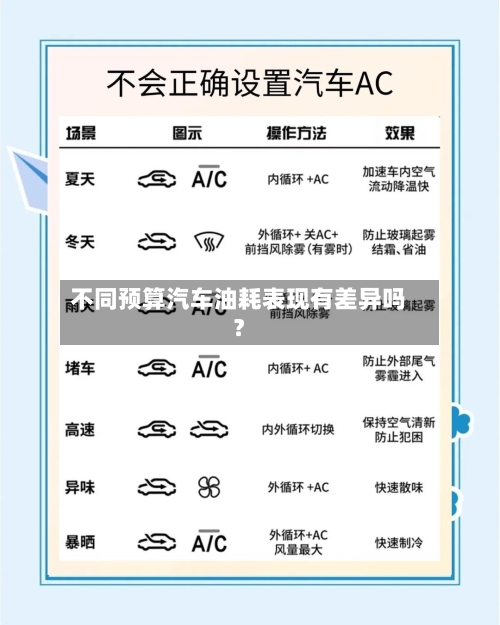 不同预算汽车油耗表现有差异吗？
