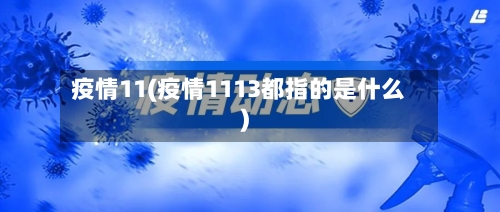 疫情11(疫情1113都指的是什么)