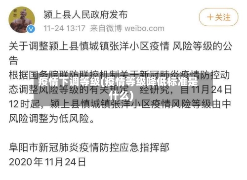 疫情下调等级(疫情等级降低标准是什么)-第1张图片