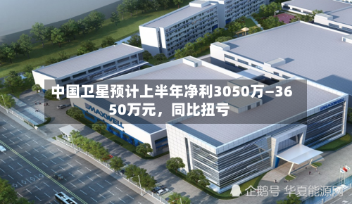 中国卫星预计上半年净利3050万—3650万元，同比扭亏